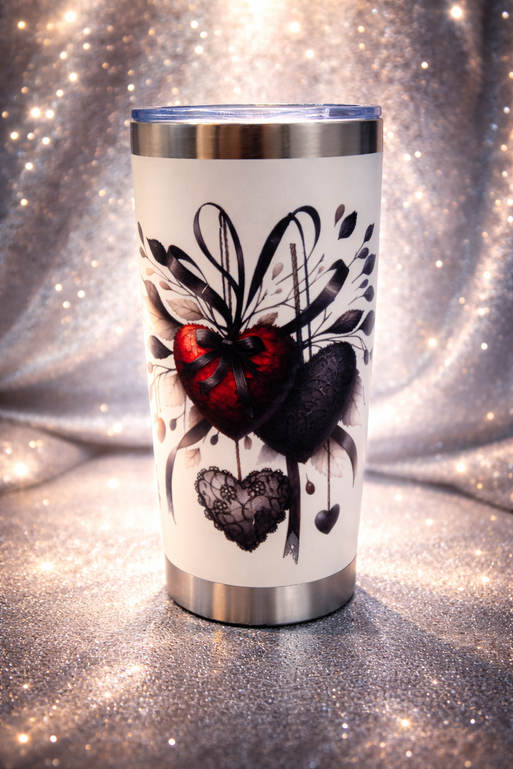 Mug thermos gotique coeur